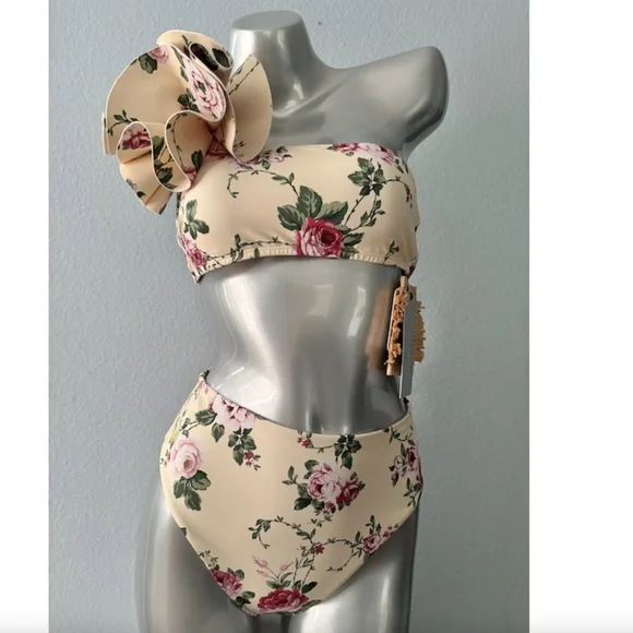 Antonio Melani x The Style Bungalow Miraflores Floral Top High Waist Bikini Set - Picture 2 of 9